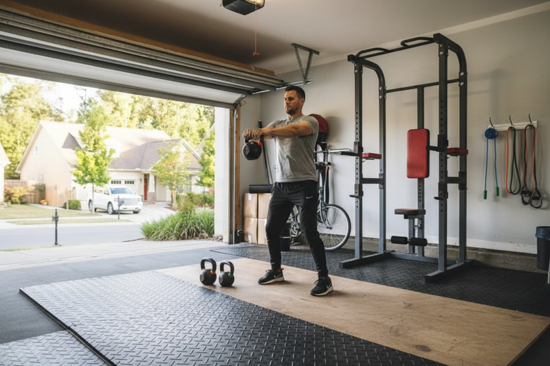 Budget-friendly home gym setup with essential fitness equipment under $500 AUD