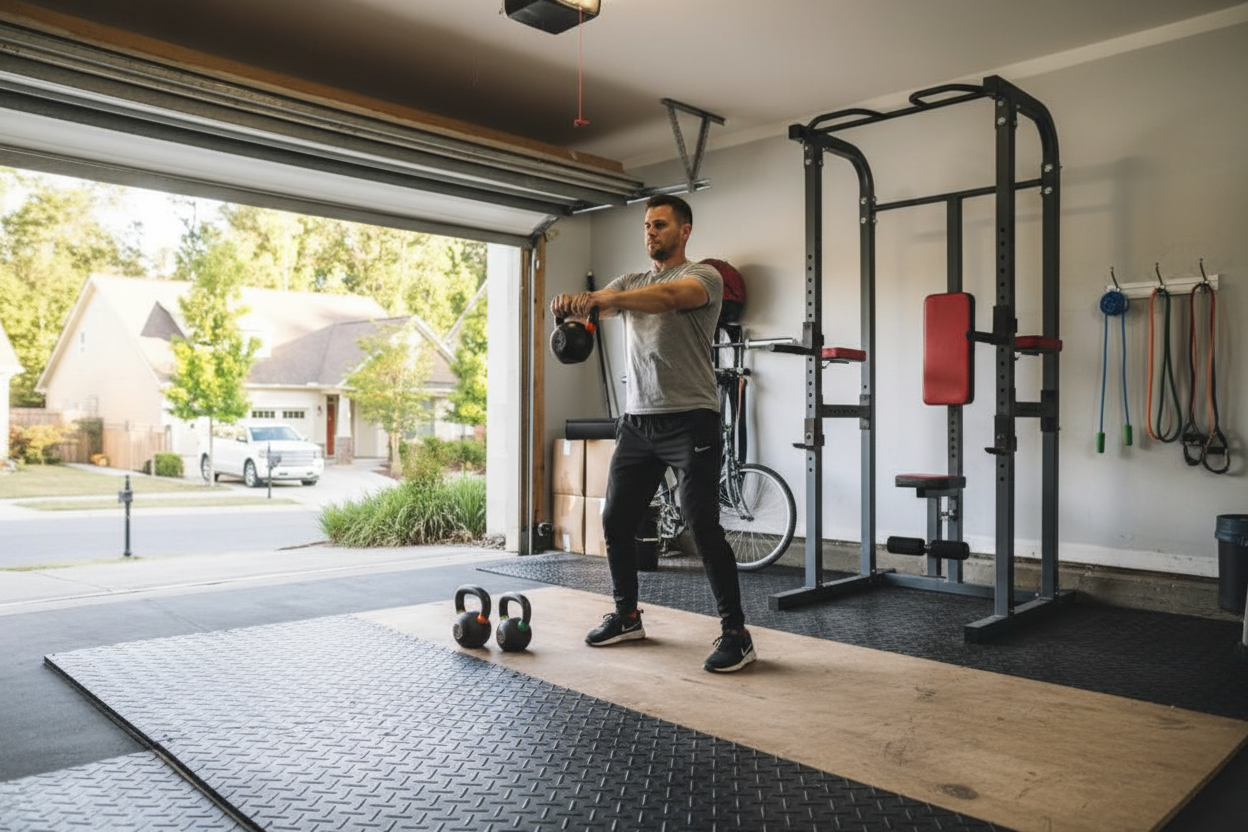 Budget-friendly home gym setup with essential fitness equipment under $500 AUD