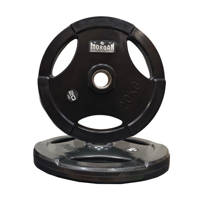 Morgan Tri-Grip Olympic Rubber Weight Plates 1.25-25Kg (Pair)
