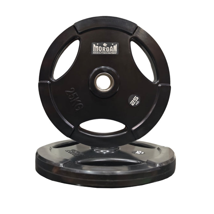 Morgan Tri-Grip Olympic Rubber Weight Plates 1.25-25Kg (Pair)