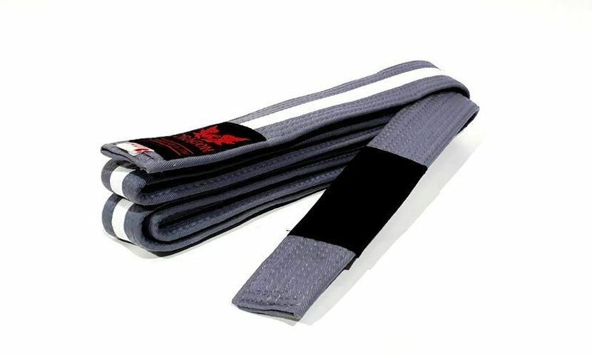 Morgan Ibjjf Approved Bjj Belt Grey + White stripe & Tip