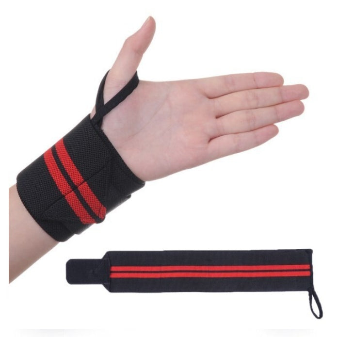 Morgan Elasticated Wrist Guard - (Pair) [Black & Red]