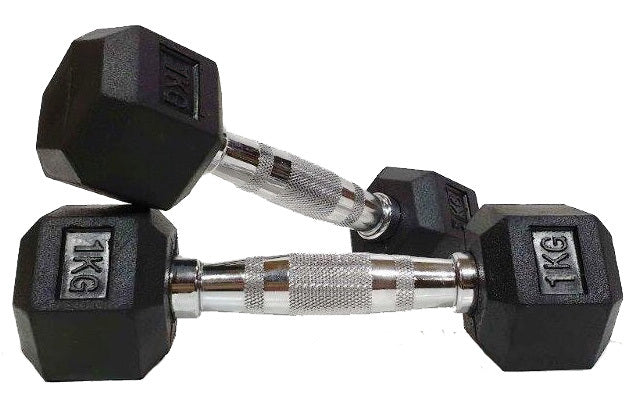 Morgan Rubber Hex Dumbbells - Pair (1-35Kg)