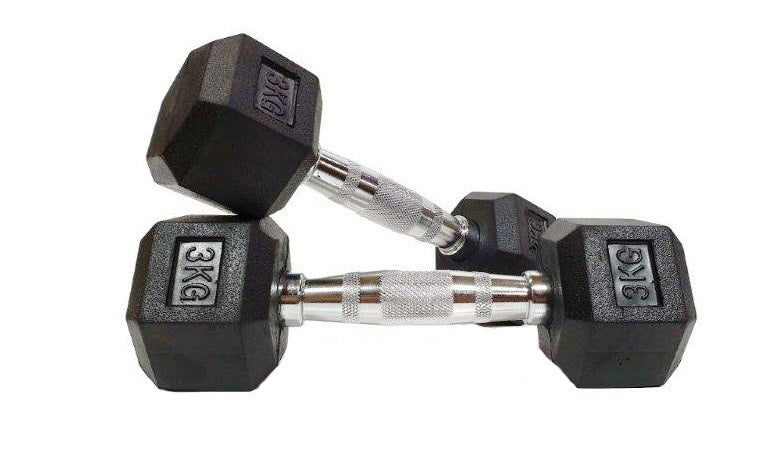 Morgan Rubber Hex Dumbbells - Pair (1-35Kg)