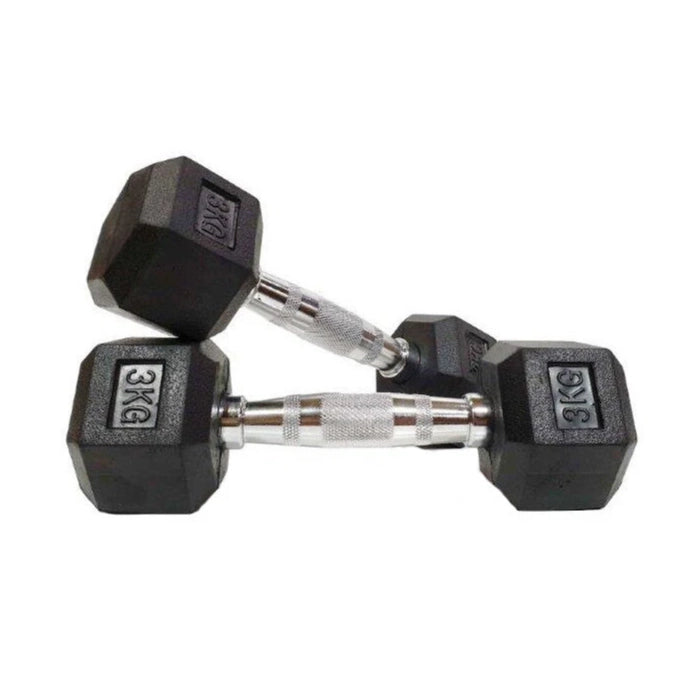 Morgan Rubber Hex Dumbbells - Pair (1-35Kg)