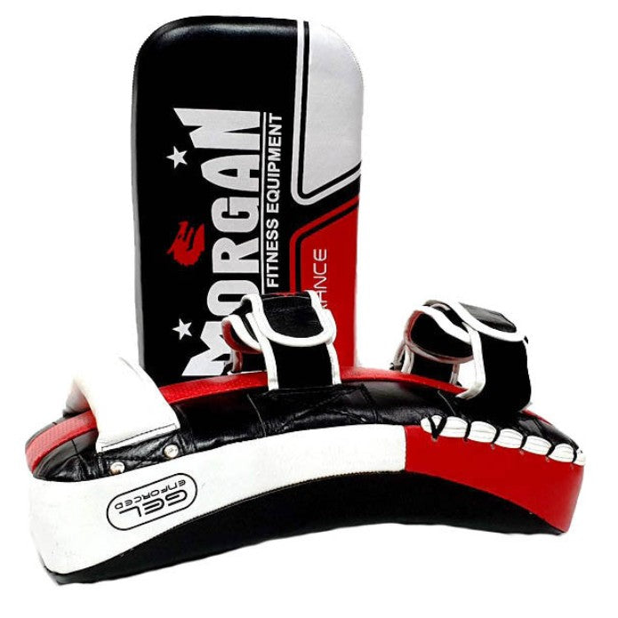 Morgan Endurance Gel Leather Curved Thai Pads (Pair)