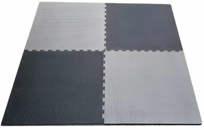 Morgan Tatami Jigsaw Interlocking Floor Mats 3Cm Grey Black