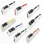 Yamasaki White Martial Arts Belts (With Coloured Stripe)