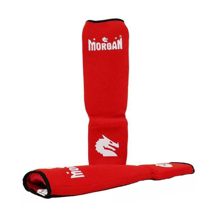 Morgan Elastic Shin & Instep Protectors Red