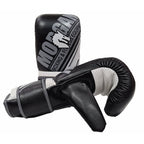 Morgan Aventus Leather Curved Bag Mitts Black-White