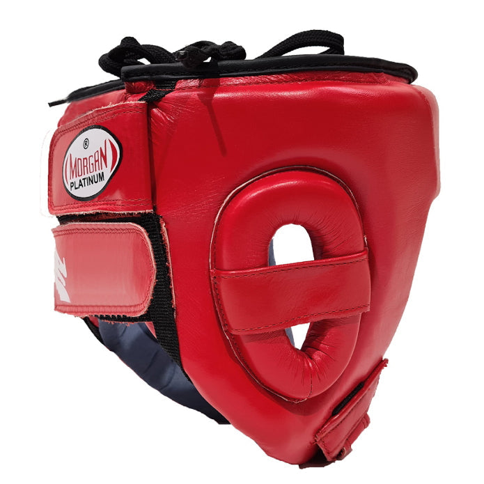 Morgan Platinum Open Face Leather Head Guard