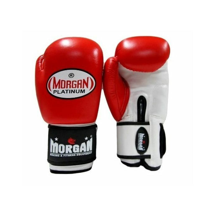 Morgan V2 Platinum Leather Sparring Gloves (10-12-14-16Oz) Red