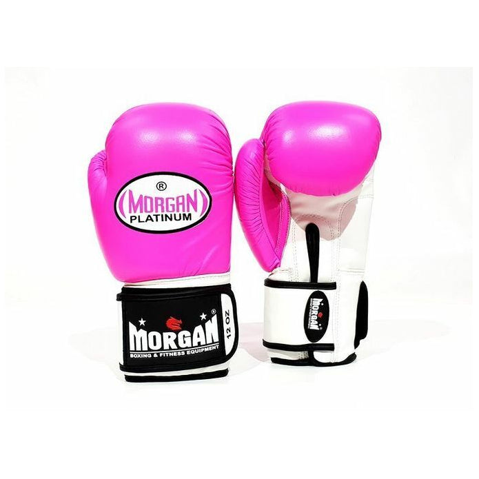 Morgan V2 Platinum Leather Sparring Gloves (10-12-14-16Oz) Pink