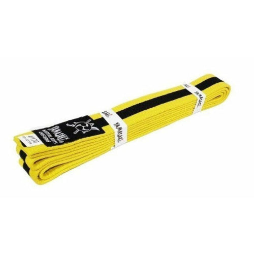 Yamasaki Coloured Martial Arts Belts (Black And White Belt) Yellow Black