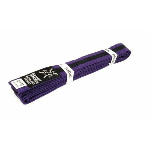 Yamasaki Coloured Martial Arts Belts (Black And White Belt) Purple Black