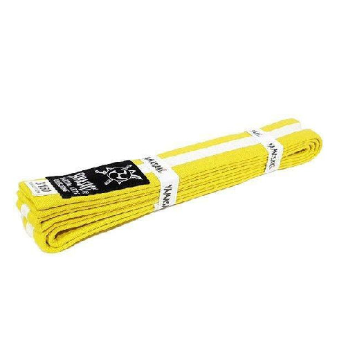 Yamasaki Coloured Martial Arts Belts (Black And White Belt) Yellow White