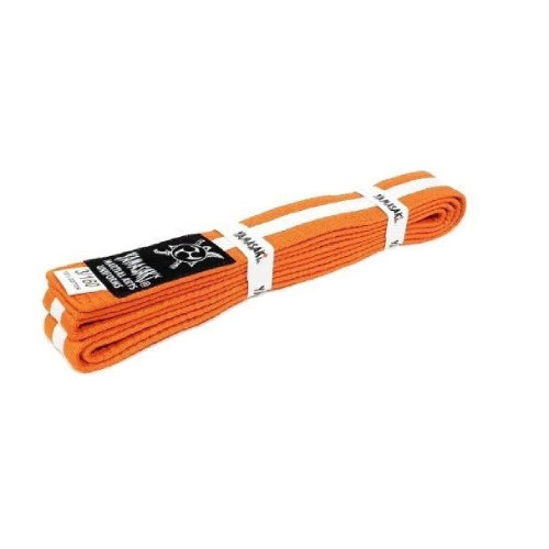 Yamasaki Coloured Martial Arts Belts (Black And White Belt) Orange White