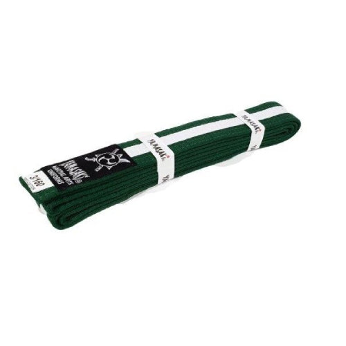 Yamasaki Coloured Martial Arts Belts (Black And White Belt) Green White