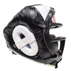 Morgan Leather Head Guard With Abx Plastic Removable Grill