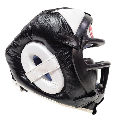 Morgan Leather Head Guard With Abx Plastic Removable Grill