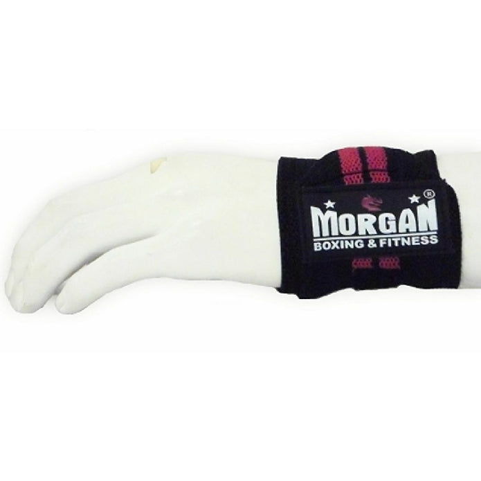 Morgan Elasticated Wrist Guard - (Pair) [Black & Red]