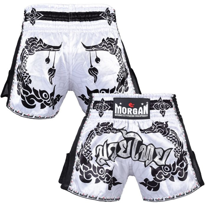 Morgan White Dragon Muay Thai Shorts