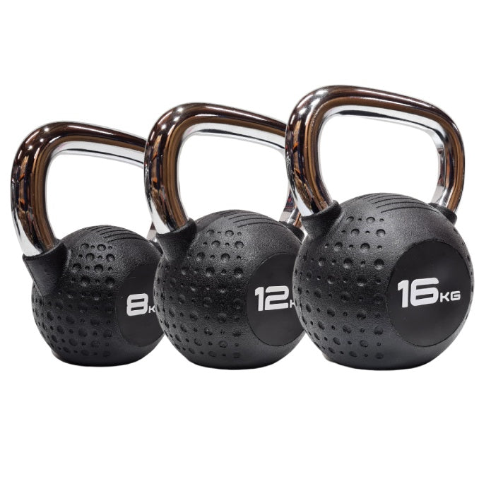 Morgan Urethane Coated Kettlebell 3Pcs Pack (8Kg +12Kg +16Kg)