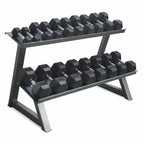 Morgan Rubber Hex Dumbbell Rack - Dlx
