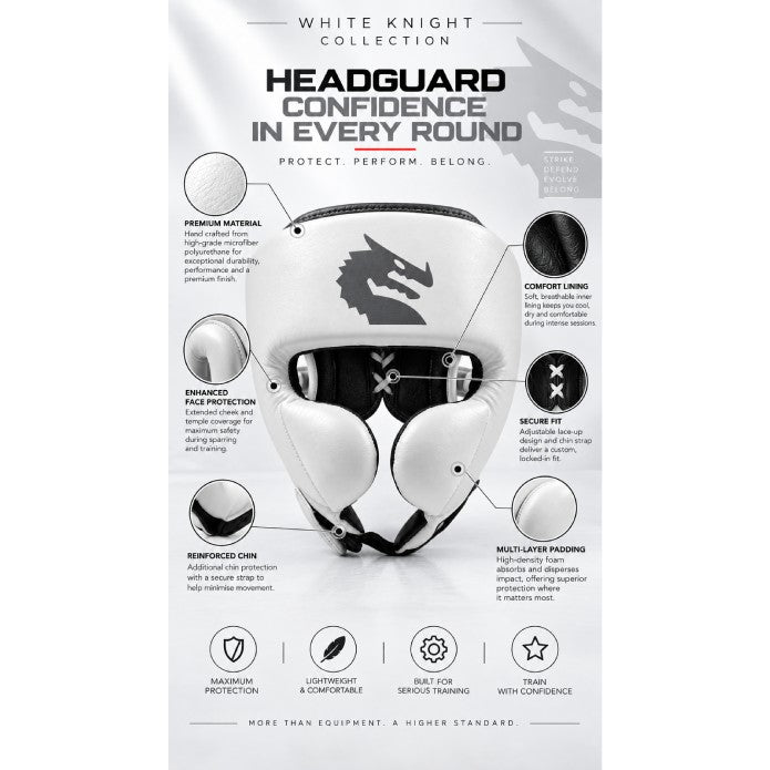 Morgan White Knight Combat Head Guard