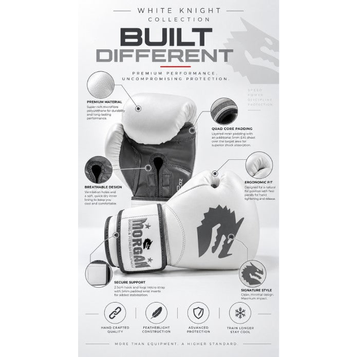 Morgan White Knight Boxing Gloves