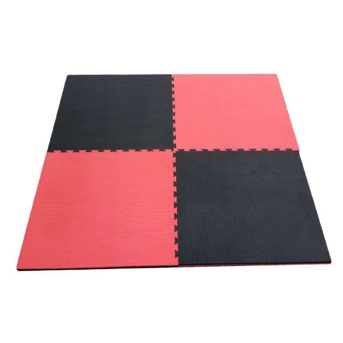 Morgan 2Cm Tatami Jigsaw Interlocking Floor Mats Red-Black