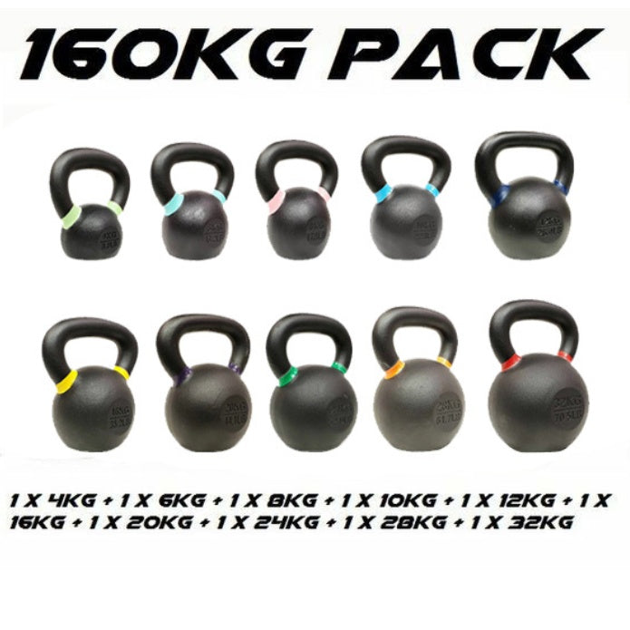 Morgan 160Kg Cast Iron Kettlebell Pack