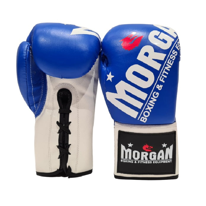 Morgan V2 Fight Night Boxing Gloves (8Oz - 10Oz) Blue&White