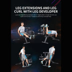 Harison Hr-609 Adjustable Bench With Leg And Arm Curl Attachments