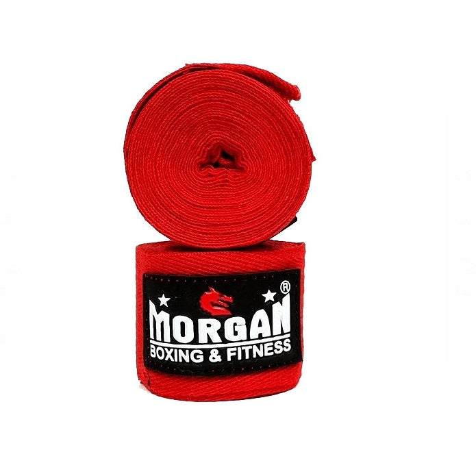 Morgan Cotton Boxing Hand Wraps 180Inch - 4M Long (Pair)