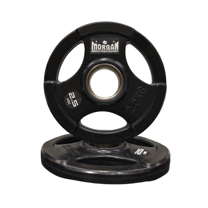 Morgan Tri-Grip Olympic Rubber Weight Plates 1.25-25Kg (Pair)