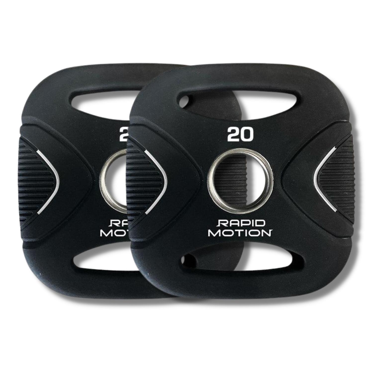 Rapid Motion Pu Square Olympic Weight Plates 2.5Kg-20Kg (Sold As Pair) 20 kg