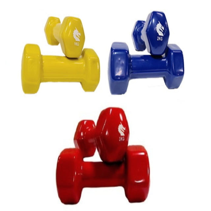 Morgan Vinyl Dumbbells - Pair (1Kg-2Kg-3Kg)